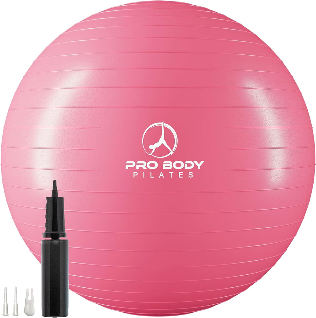 Exercise Ball - Multiple Sizes Gym Grade Balance Ball for Fitness, Yoga, Workout, Pregnancy & Physical Therapy