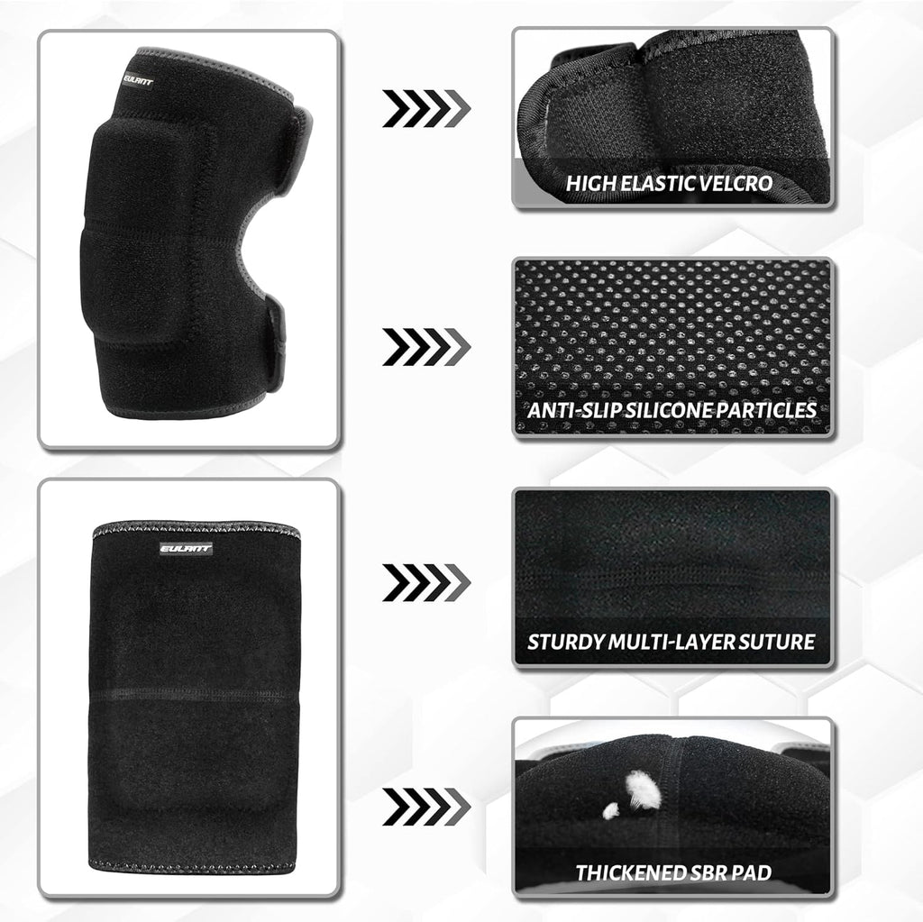 Adjustable Kids Knee Pads with Thickened SBR Cushioning - Non-Slip Protection for Volleyball, Cycling, Dancing, Soccer, and Hockey