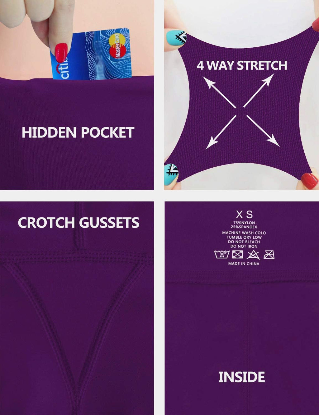 25"/26"/27"/28" Basic/Super High Waist/Embossed Pattern Yoga Pants Running Workout Leggings Tummy Control