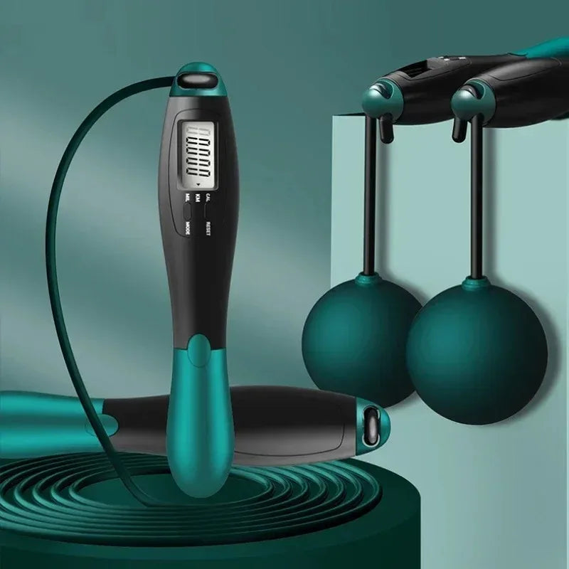 Counting Jump Rope Ball Adjustable Cordless Jump Rope Skipping Rope Exercise Fitness Workout Gym Training Home Sport Equipment