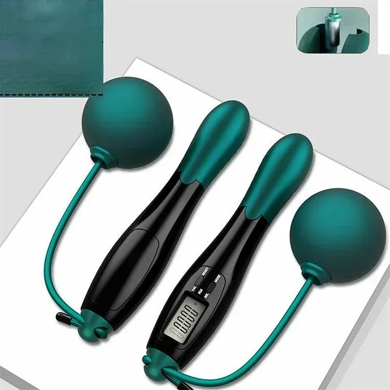 Counting Jump Rope Ball Adjustable Cordless Jump Rope Skipping Rope Exercise Fitness Workout Gym Training Home Sport Equipment