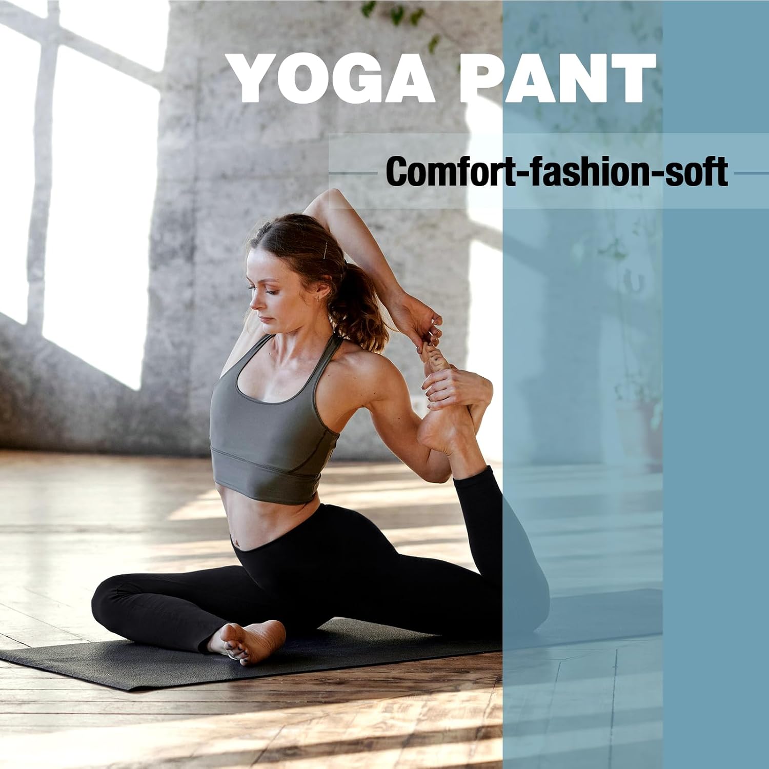 High Waisted Leggings with Pockets Women, Full Length Capri Buttery Soft Stretchy Yoga Pants