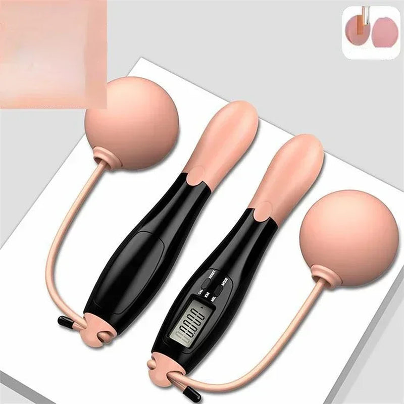 Counting Jump Rope Ball Adjustable Cordless Jump Rope Skipping Rope Exercise Fitness Workout Gym Training Home Sport Equipment