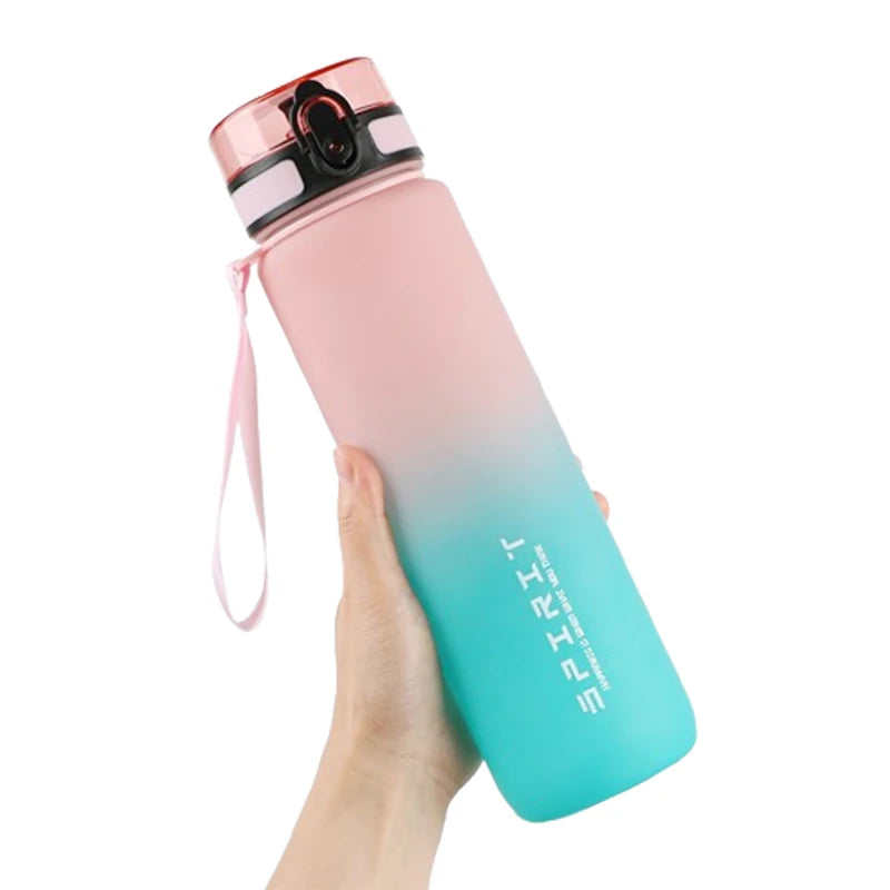 750Ml Water Bottle with Straw Time Marker Large Capacity Motivational Plastic Water Jug for Gym Travel Outdoor Sports Reusable