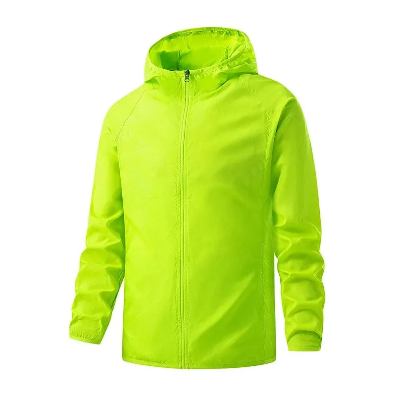 Men Women Waterproof Hiking Jackets Sun Protection Windbreaker Camping Climbing Outdoor Rain Coat Unisex Portable Clothes