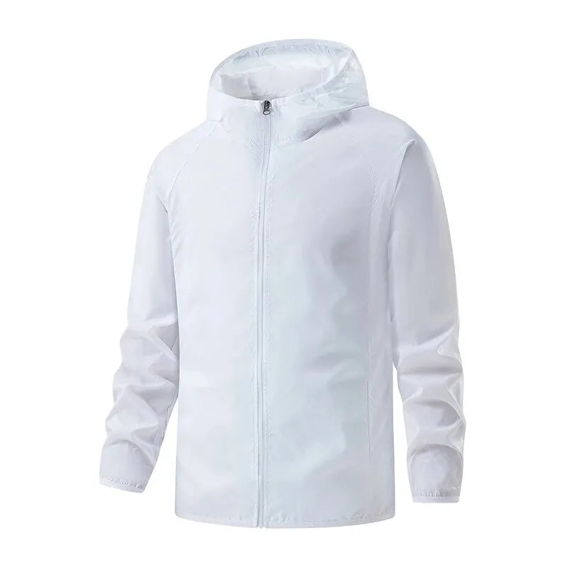 Men Women Waterproof Hiking Jackets Sun Protection Windbreaker Camping Climbing Outdoor Rain Coat Unisex Portable Clothes