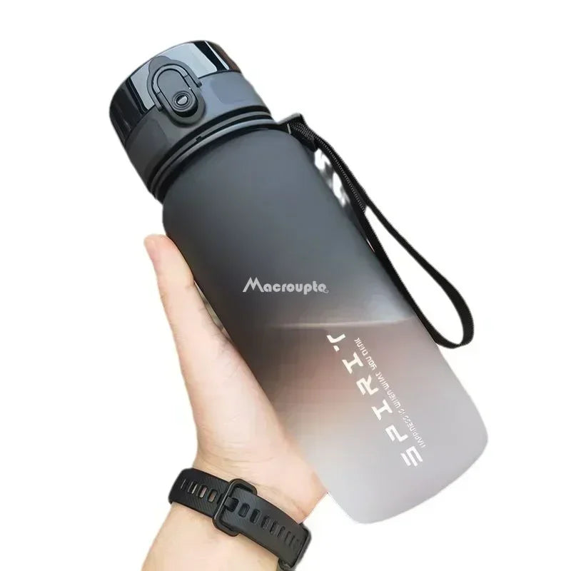 0.5/1 Liter Large Capacity Sports Water Bottle Leak Proof Colorful Plastic Cup Drinking Outdoor Travel Portable Gym Fitness Jugs