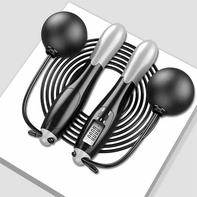 Counting Jump Rope Ball Adjustable Cordless Jump Rope Skipping Rope Exercise Fitness Workout Gym Training Home Sport Equipment