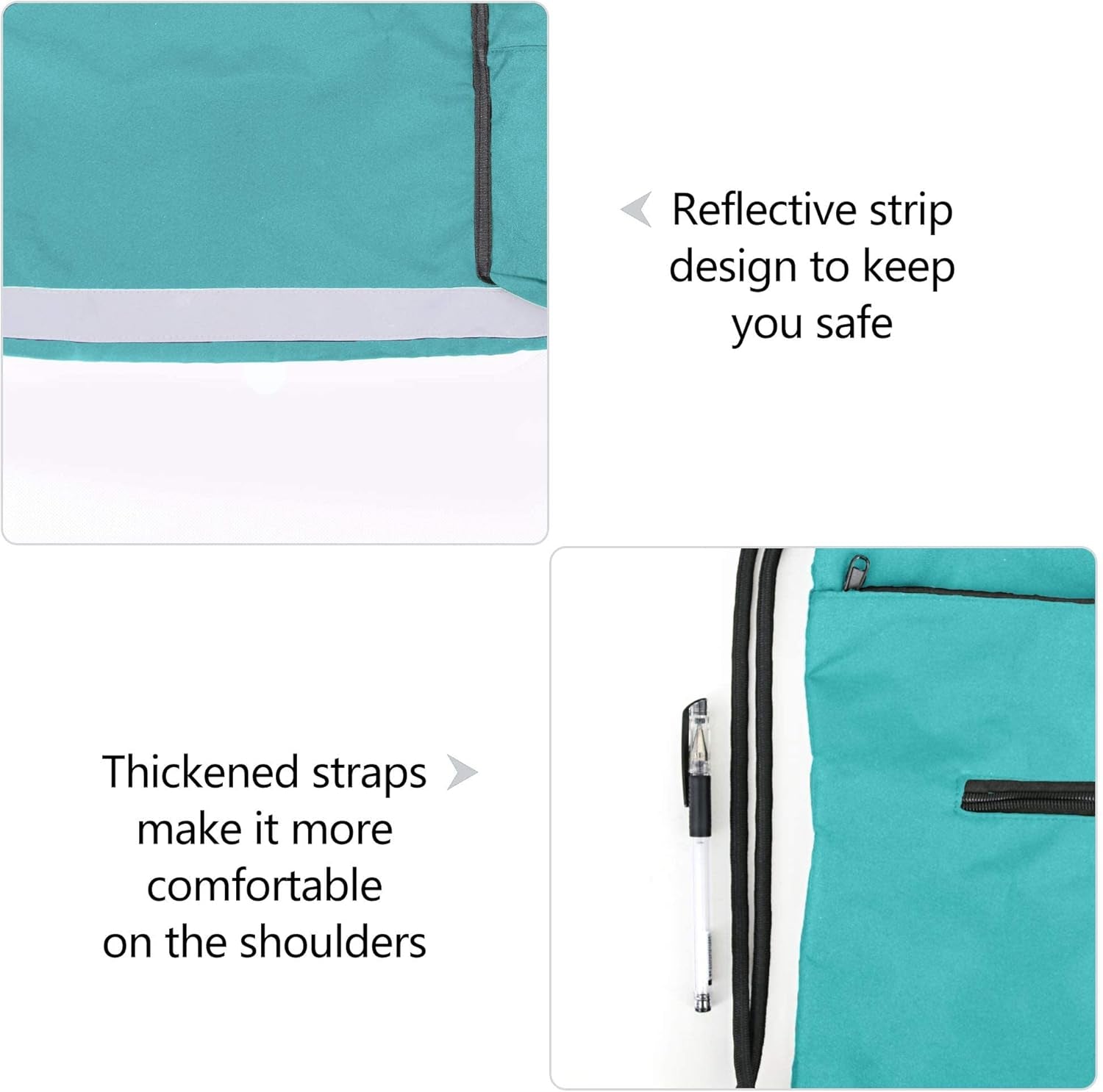 Gym Backpack Sports Bag String Bag Drawstring Backpack W 2 Zipper Pockets Cinch Draw String Back Sack for Men Women W Pouch Cute Workout Bag Sinch Sack Washable Sturdy