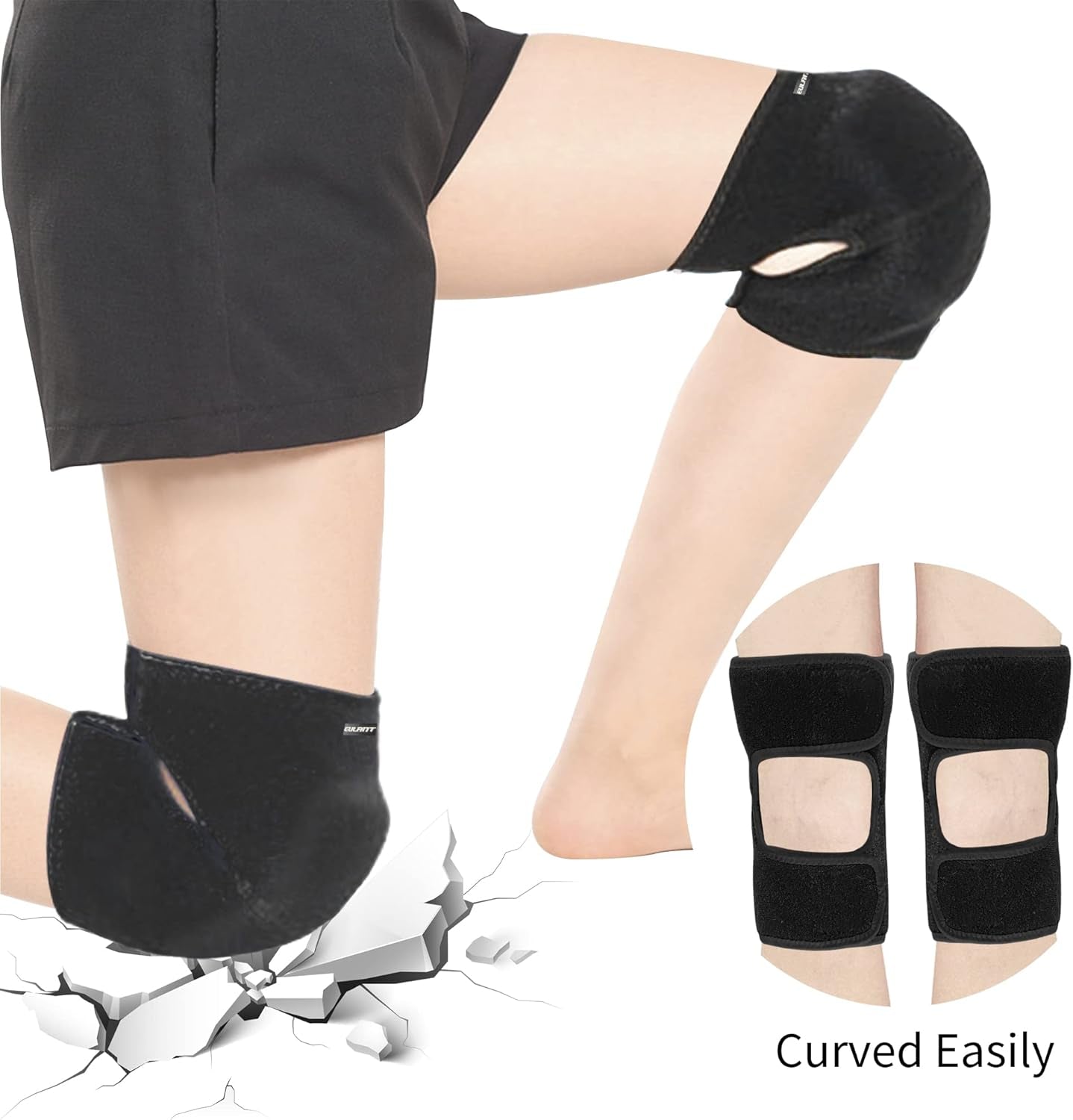 Adjustable Kids Knee Pads with Thickened SBR Cushioning - Non-Slip Protection for Volleyball, Cycling, Dancing, Soccer, and Hockey